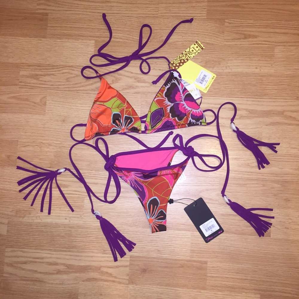 NWT Honey Tassel Swim Set